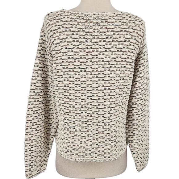 SALE Vintage 90s Reba Rose Woven Thick Knit Sweater Pull Over Long Sleeves Small - Picture 5 of 6